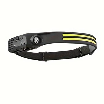 Tölthető fejlámpa dupla COB LED mozgásérzékelővel