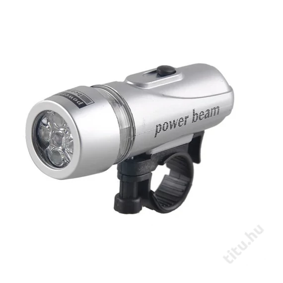 Bicikli LED lámpa kerékpár lámpa szett elemes - ezüst